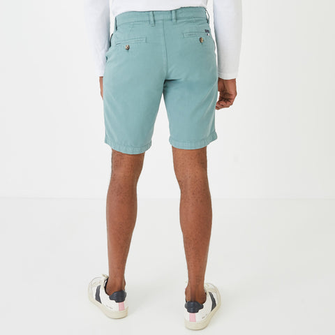 Plain green chino Bermuda shorts - Image 3