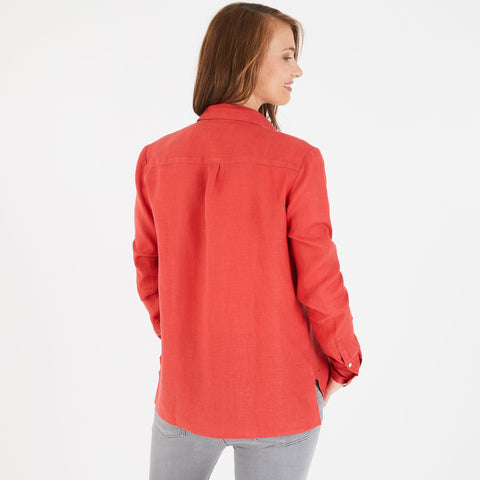 Orange linen blouse - Image 3