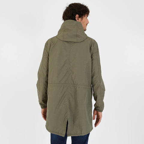 Khaki mid-length parka - Image 2