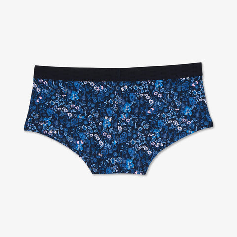 Dark blue shorties with floral print - Image 2