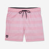 Pink striped swim shorts