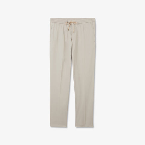 Beige trousers with loose pleats - Image 2