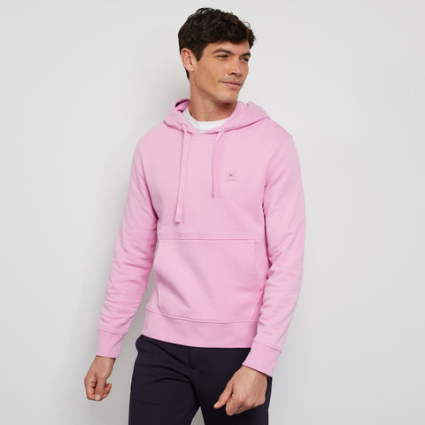 Plain pink sweatshirt with hood - Image 1