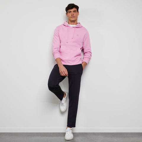 Plain pink sweatshirt with hood - Image 3