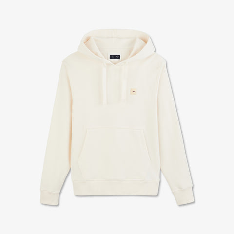 Hooded sweatshirt in white fleece - Image 2