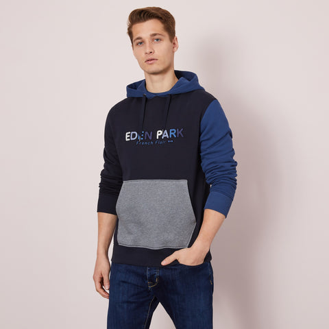 Colour-block hooded sweatshirt - Image 1