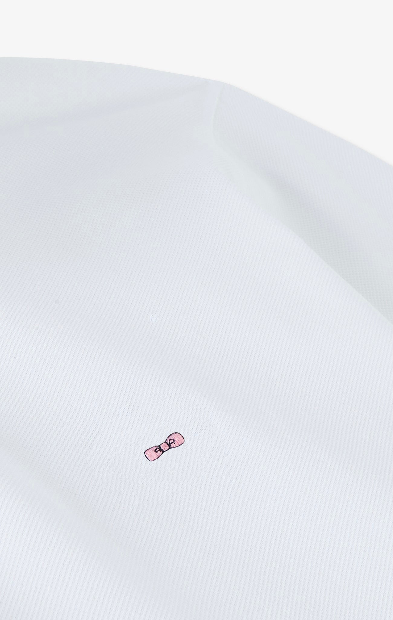 White cotton polo with contrasting neck