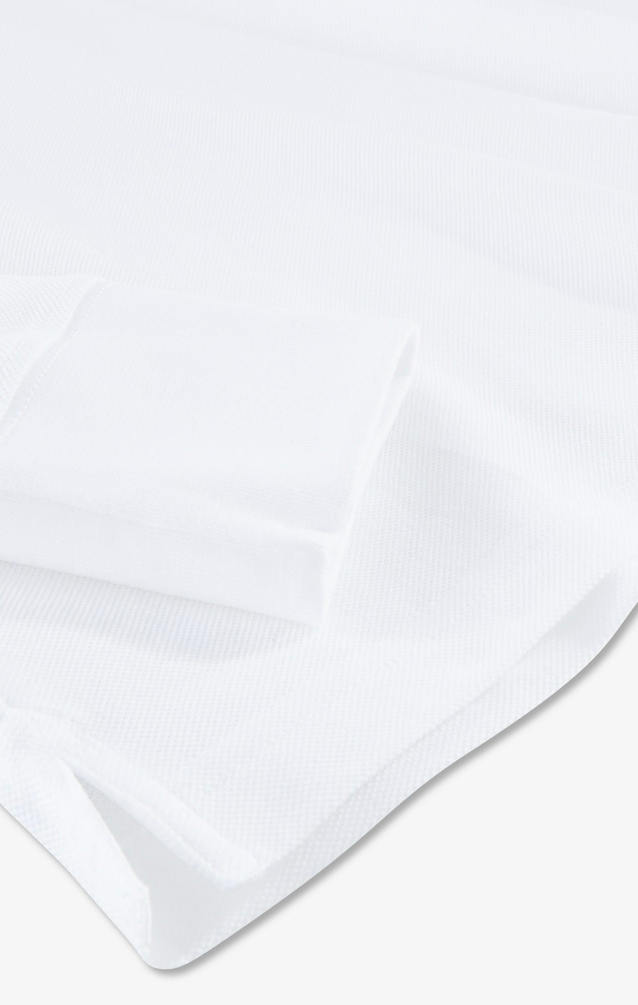 White cotton polo with contrasting neck