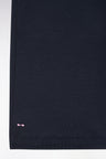 Straight-fit shorts in navy cotton fleece