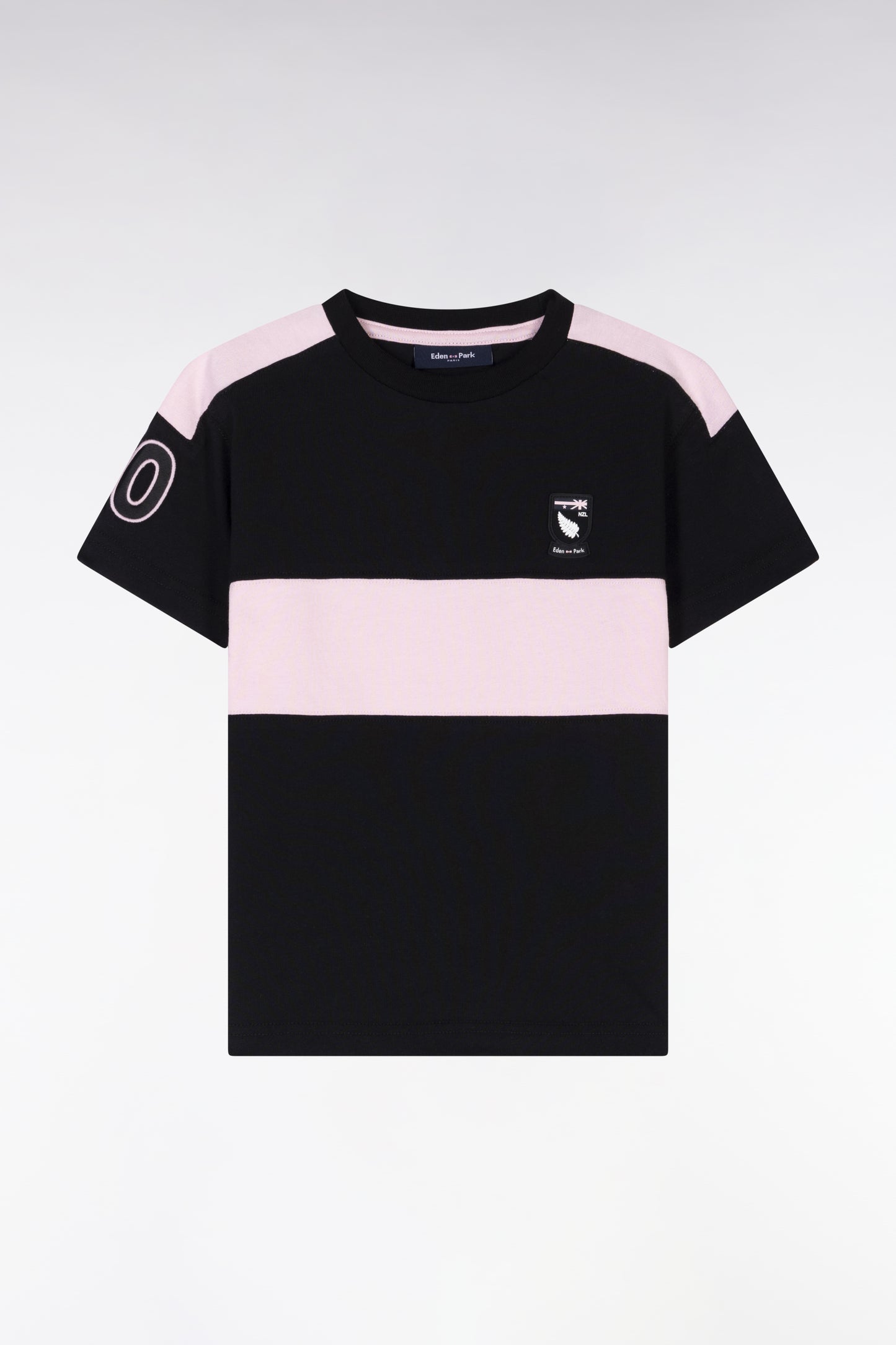 Black cotton zoland t-shirt straight cut
