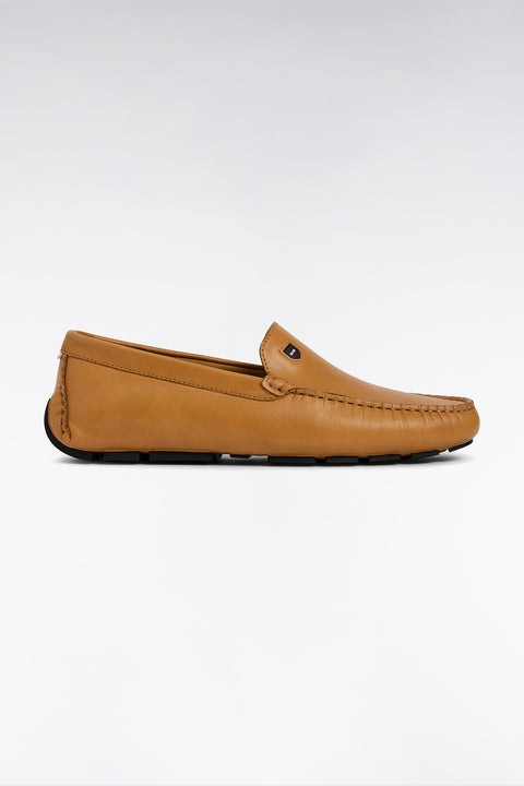 Camel split leather loafers - Image 1