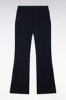 Straight cut navy virgin wool trousers