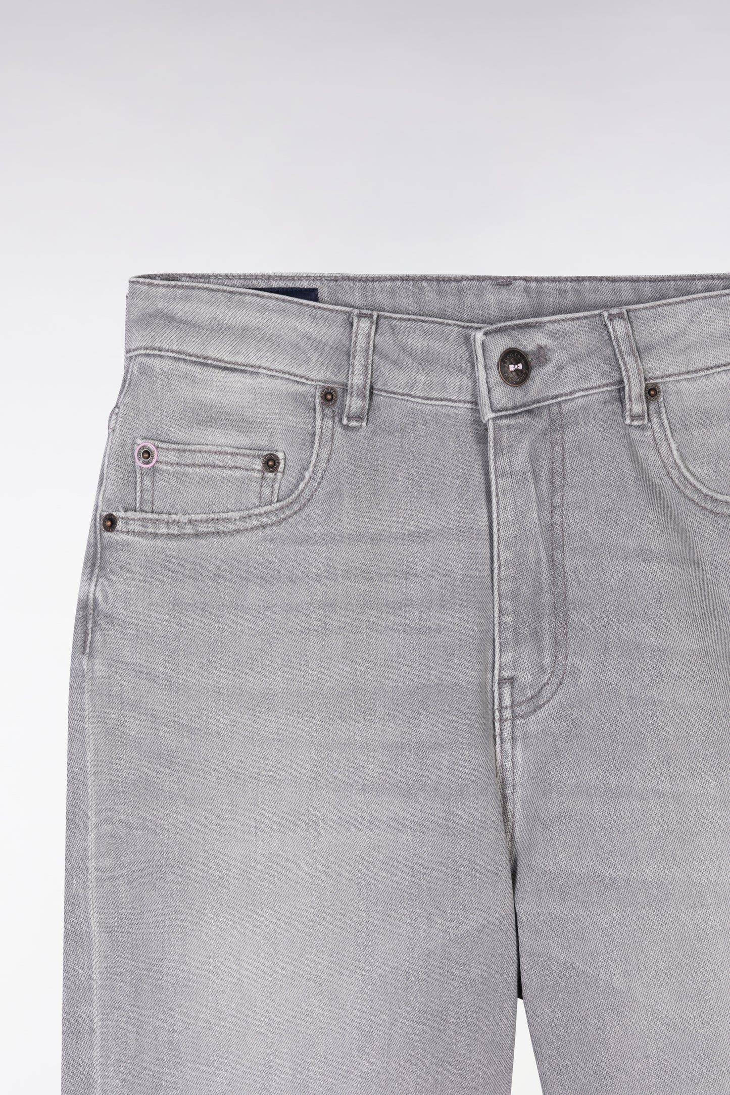 Short en denim stretch gris coupe décontractée