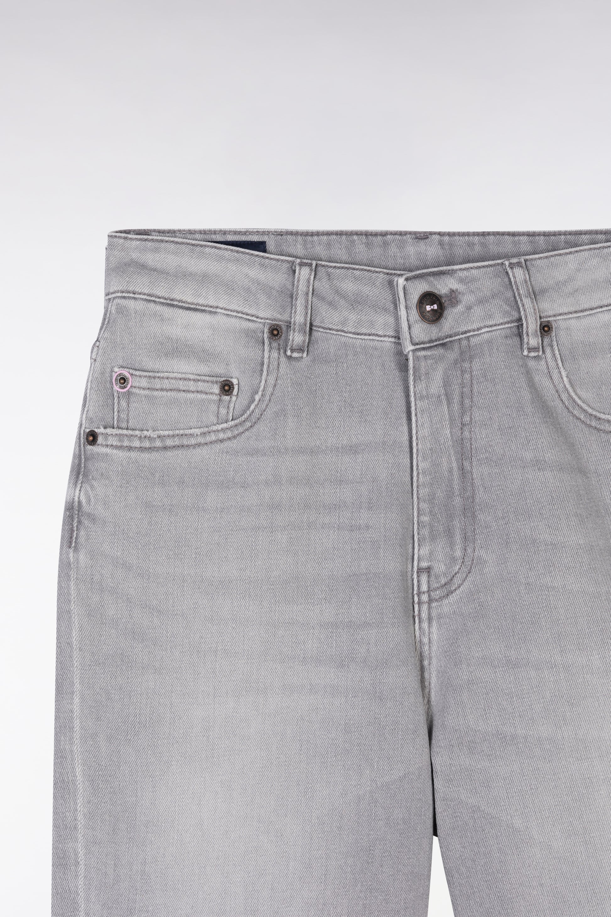 Short en denim stretch gris coupe décontractée