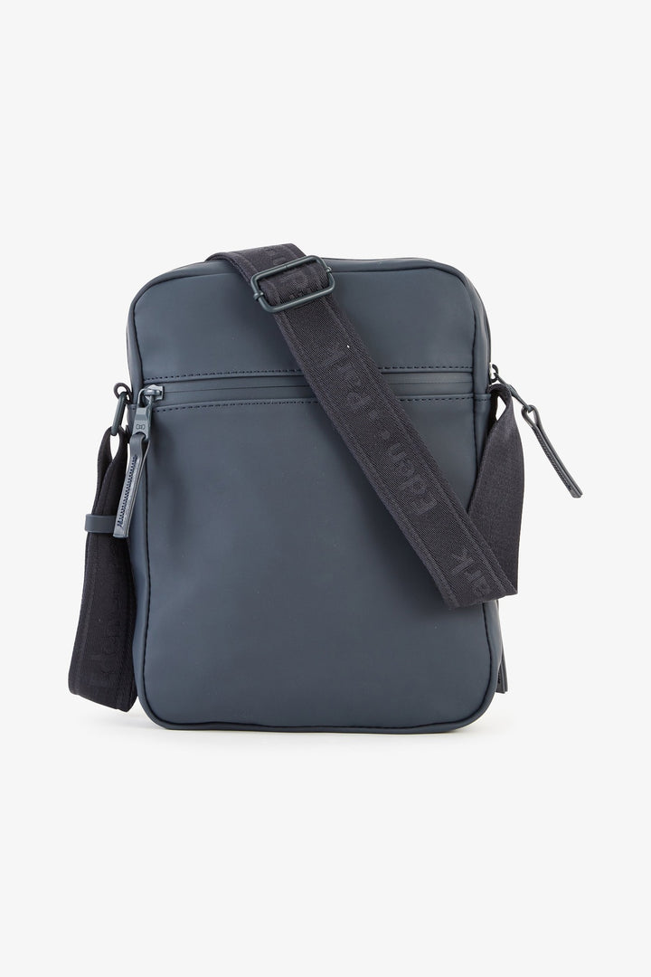 Dark blue rubber messenger bag