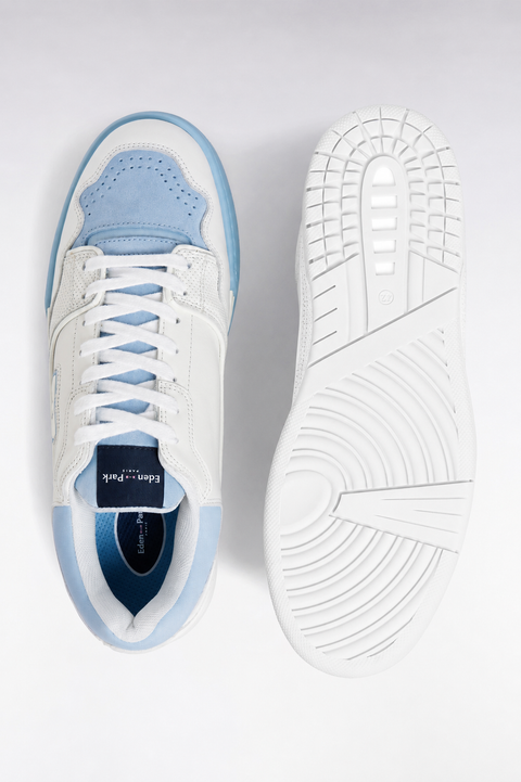 White and sea green EP10 leather sneakers - Image 1