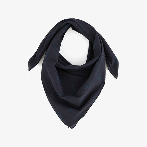 Navy blue bow scarf - Image 2