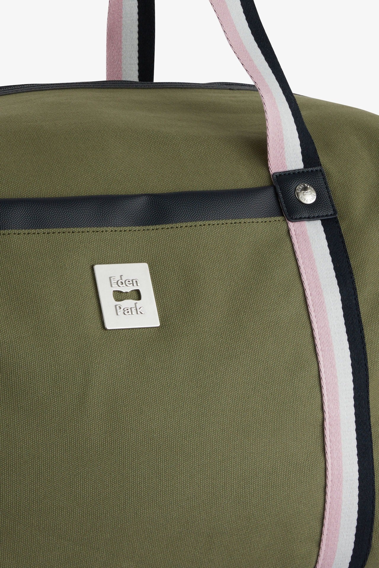 Khaki fabric travel bag