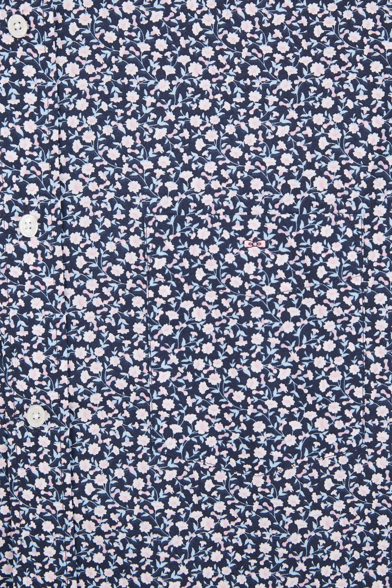 Navy blue shirt with exclusive floral print