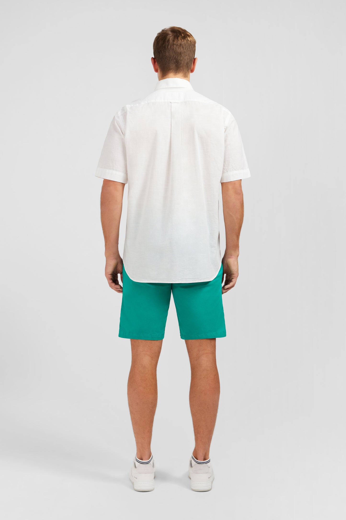 White shirt in cotton dobby