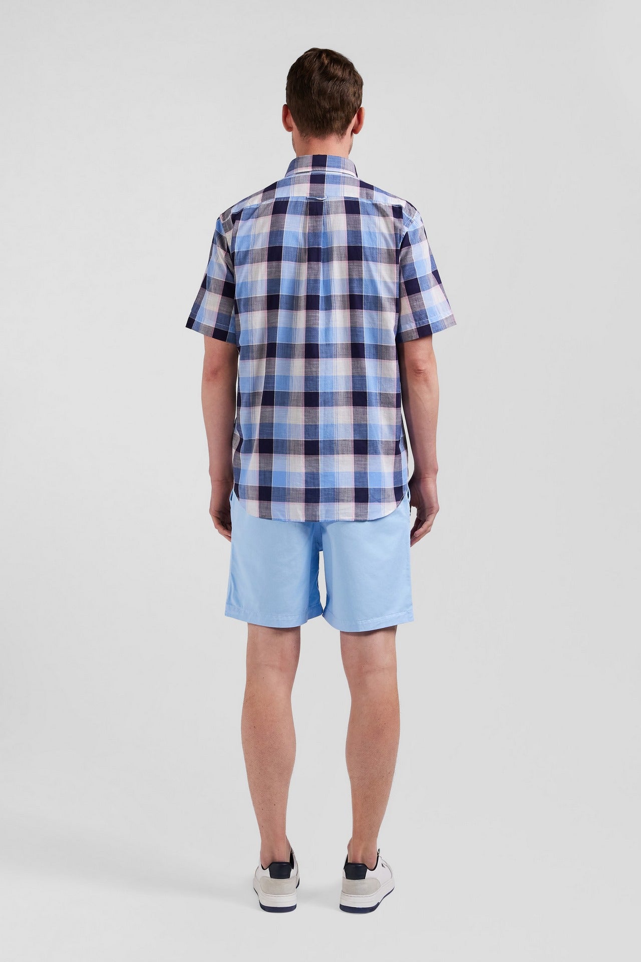 Checked blue shirt