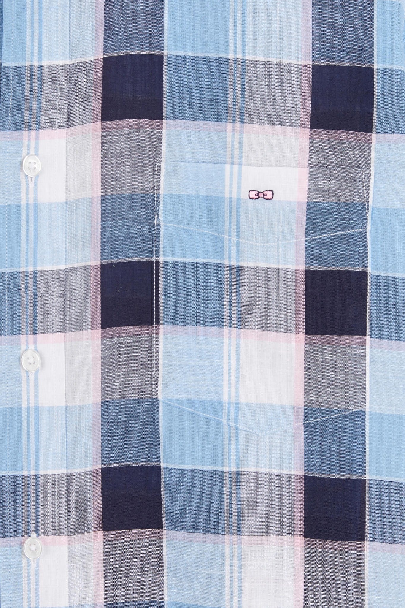 Checked blue shirt