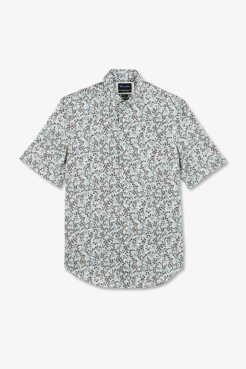 Off-white printed cotton shirt in Regular cut - Image 2