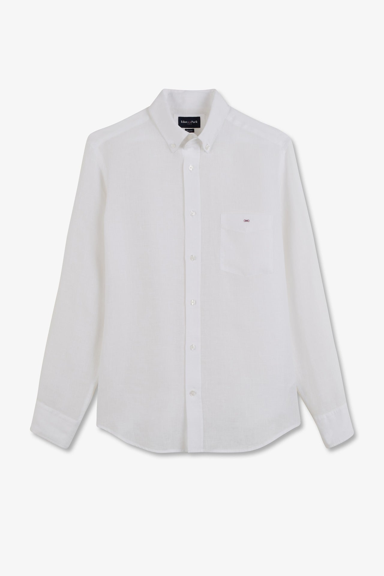 Plain white linen shirt