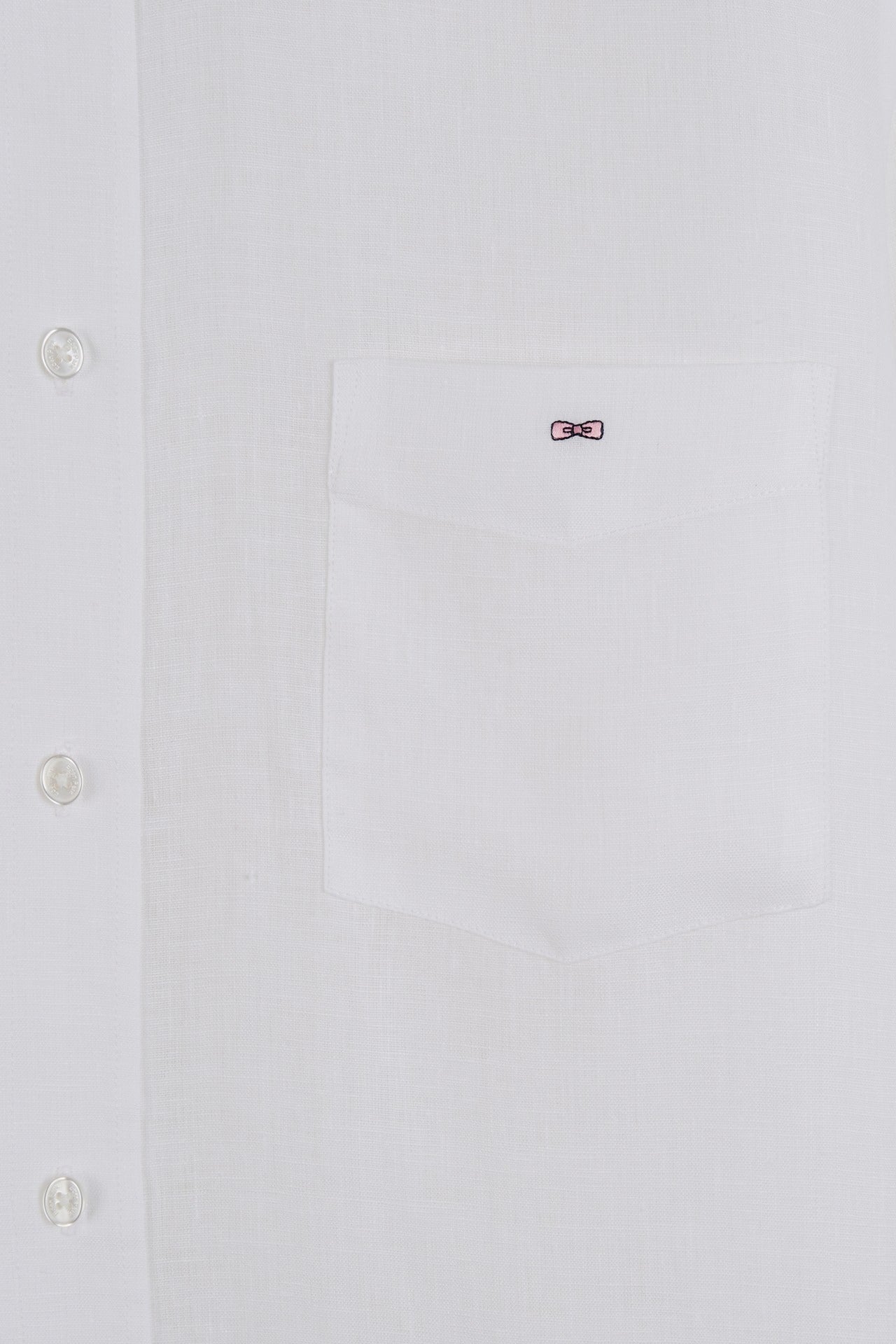 Plain white linen shirt