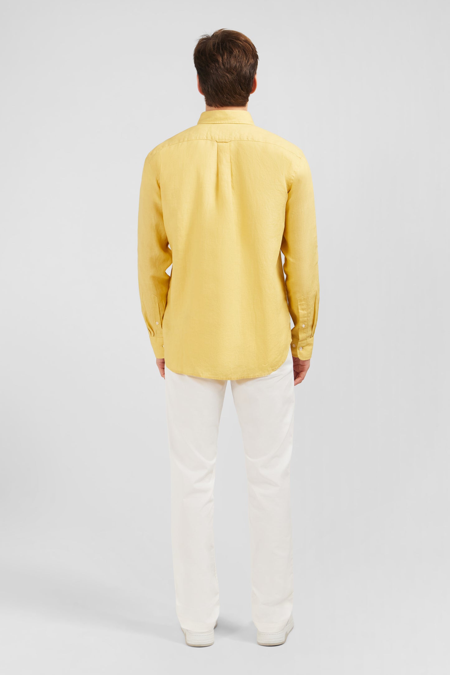 Plain yellow linen shirt