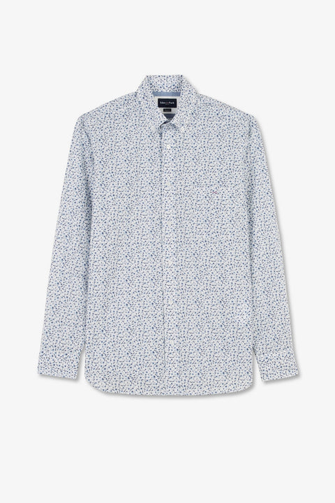 Light blue shirt with a floral micro motif - Image 2