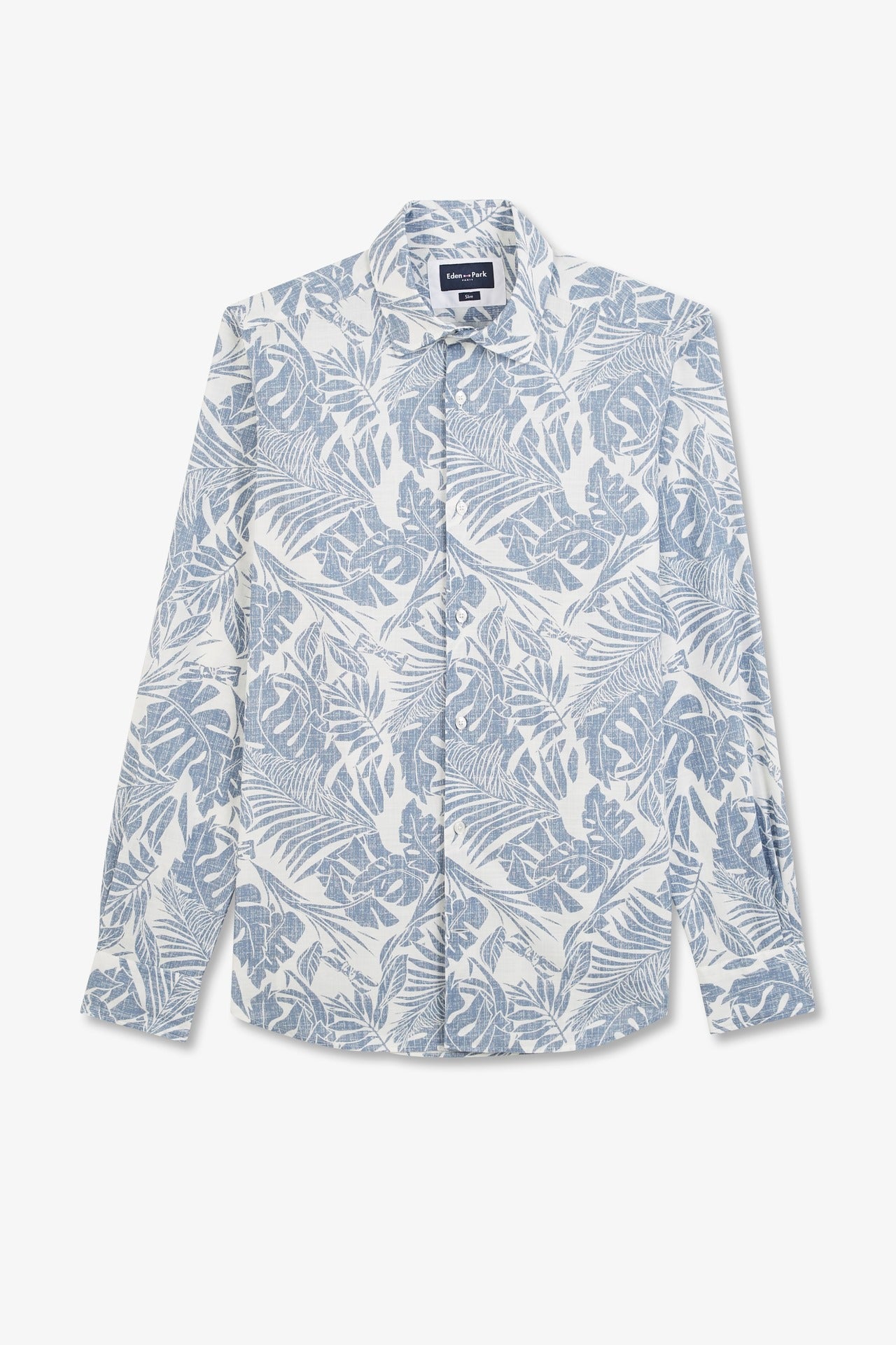 Shirt with an exclusive leaves print