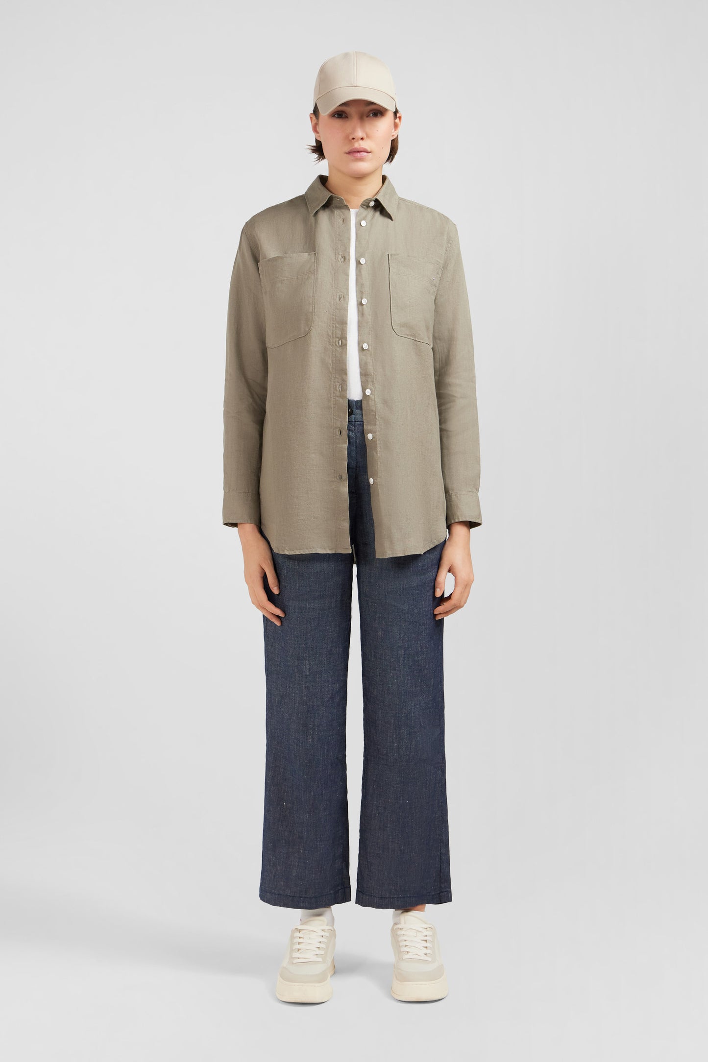 Plain khaki blouse