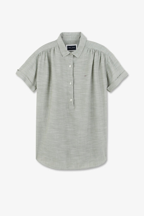 Green short-sleeved blouse - Image 2