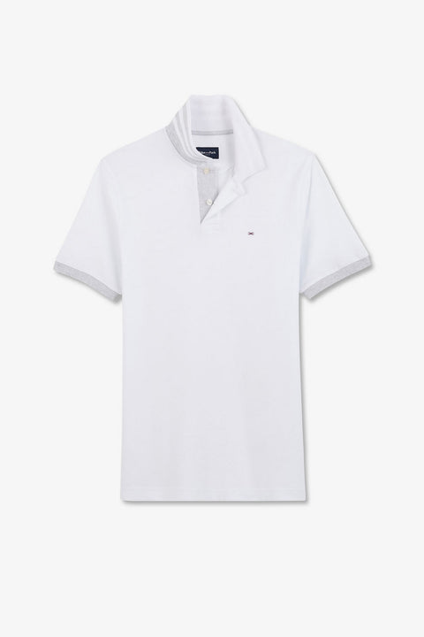 White short-sleeved polo shirt - Image 2