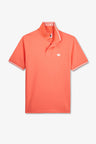 Pink short-sleeved polo shirt