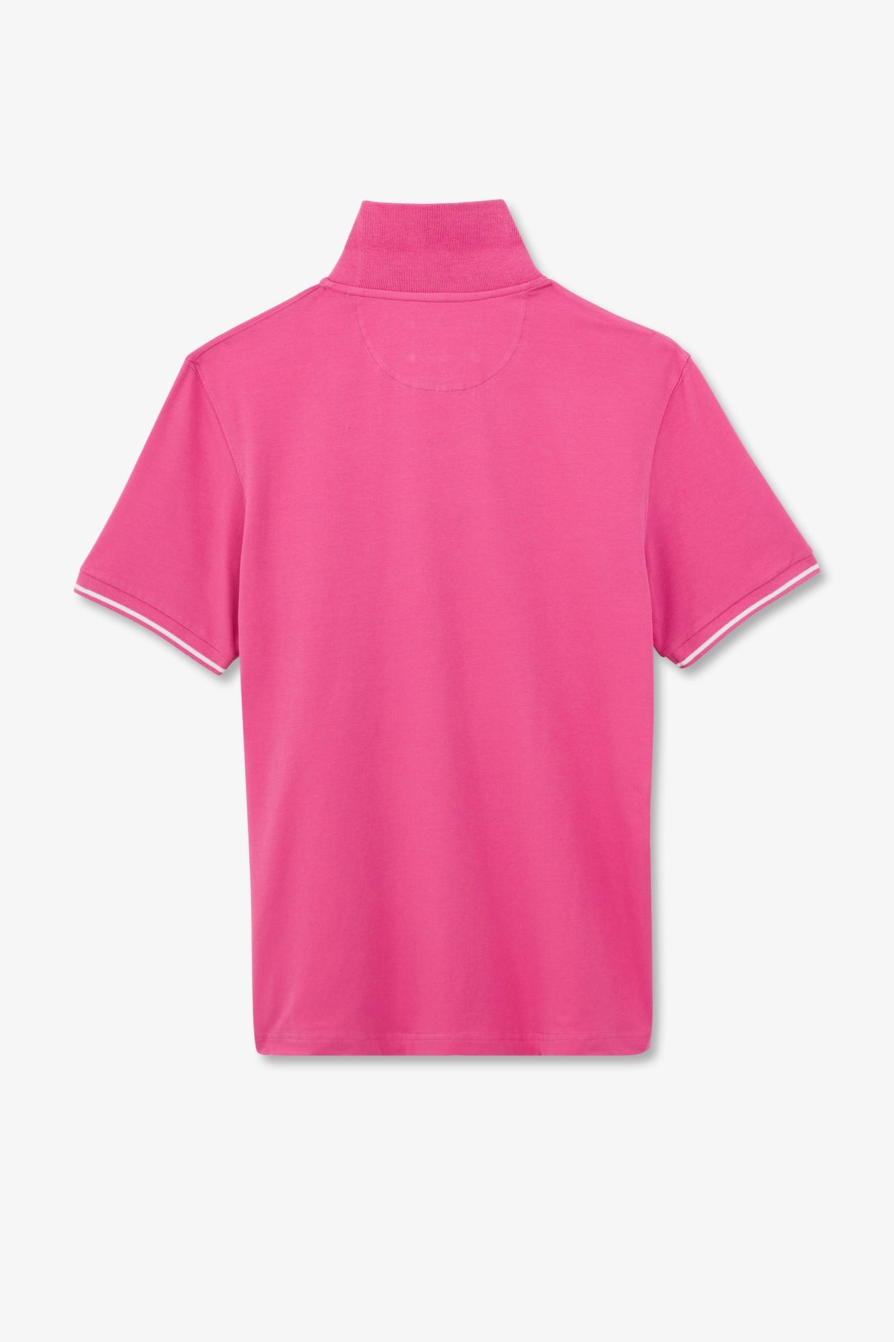 Pink short-sleeved polo shirt