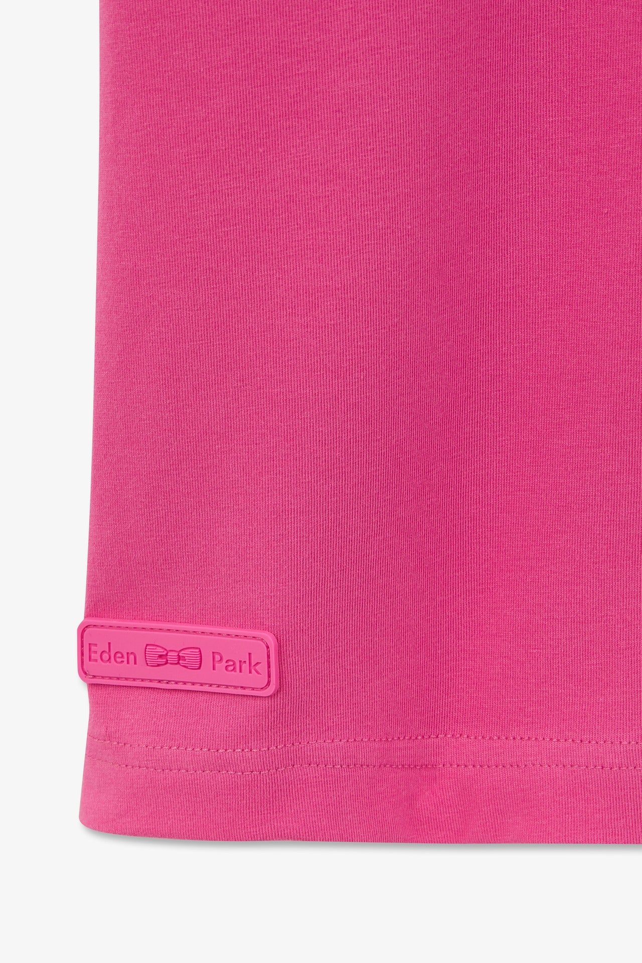 Pink short-sleeved polo shirt