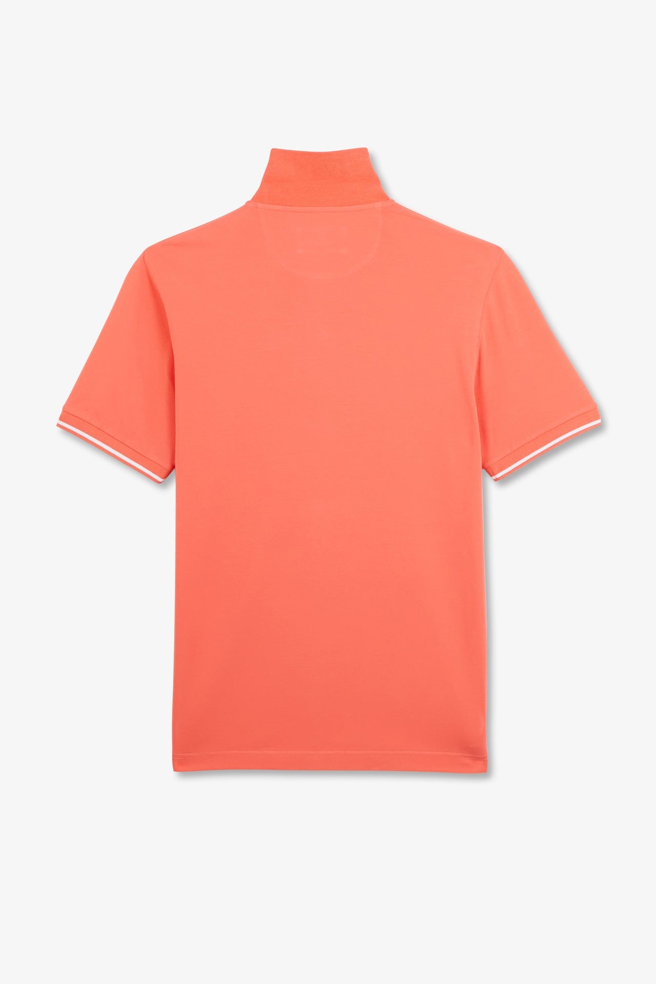 Pink short-sleeved polo shirt