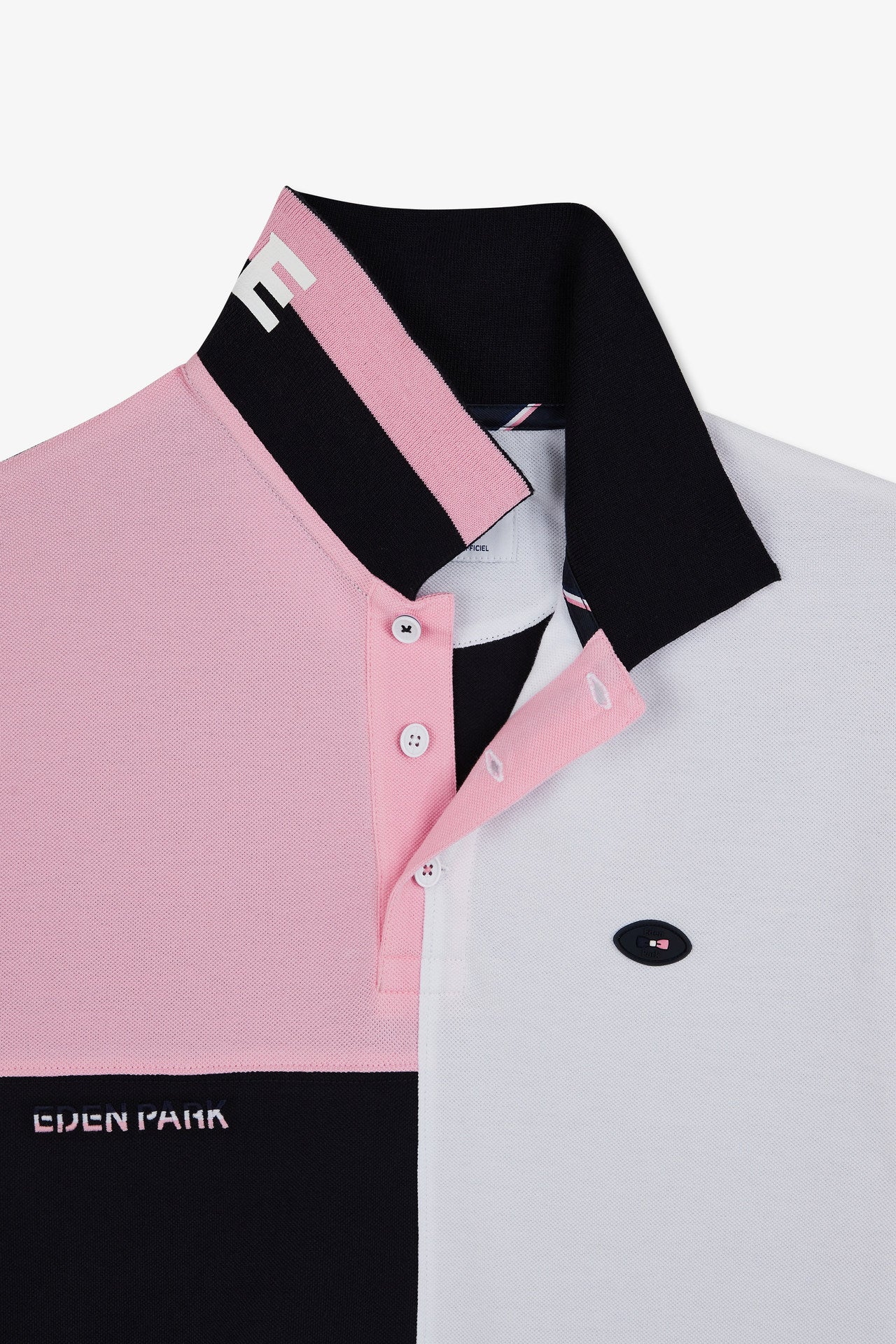 Short-sleeved colour-block XV de France polo shirt