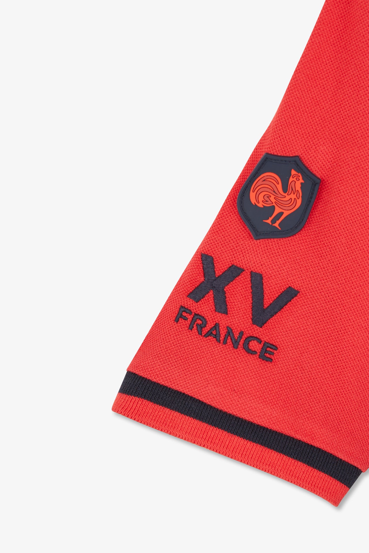 Short-sleeved colour-block XV de France polo shirt