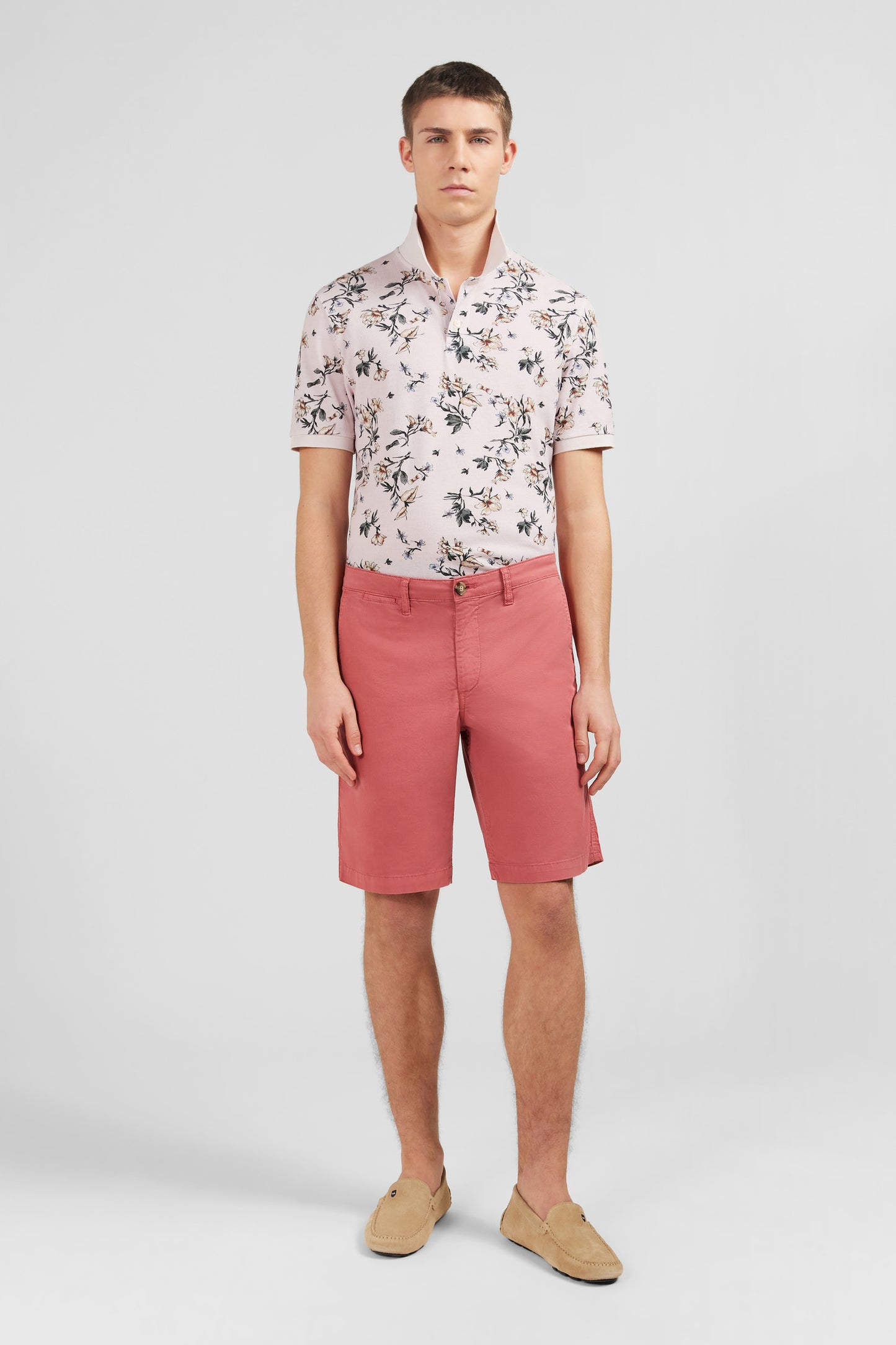 Polo shirt with an exclusive floral print