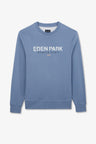 Blue round-neck sweatshirt