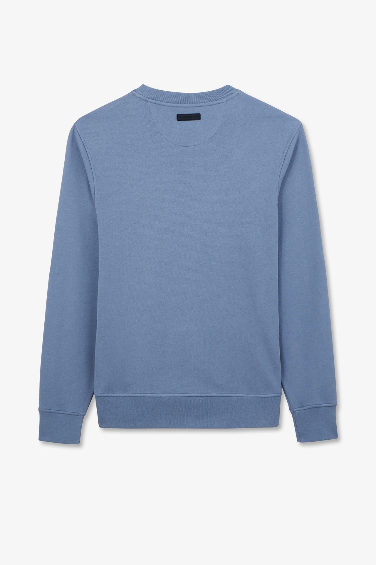 Blue round-neck sweatshirt