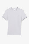 Plain white short-sleeved T-shirt