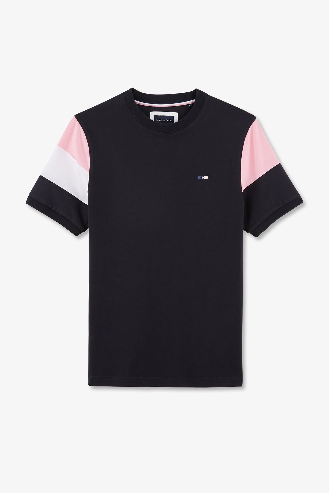 Navy cotton T-shirt with number 10 embroidery