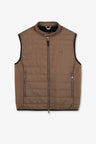 Beige sleeveless puffa jacket