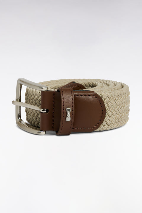 Beige plain rubber elastic belt - Image 1