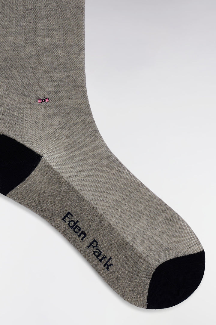 Chaussettes en coton stretch mélangé grises