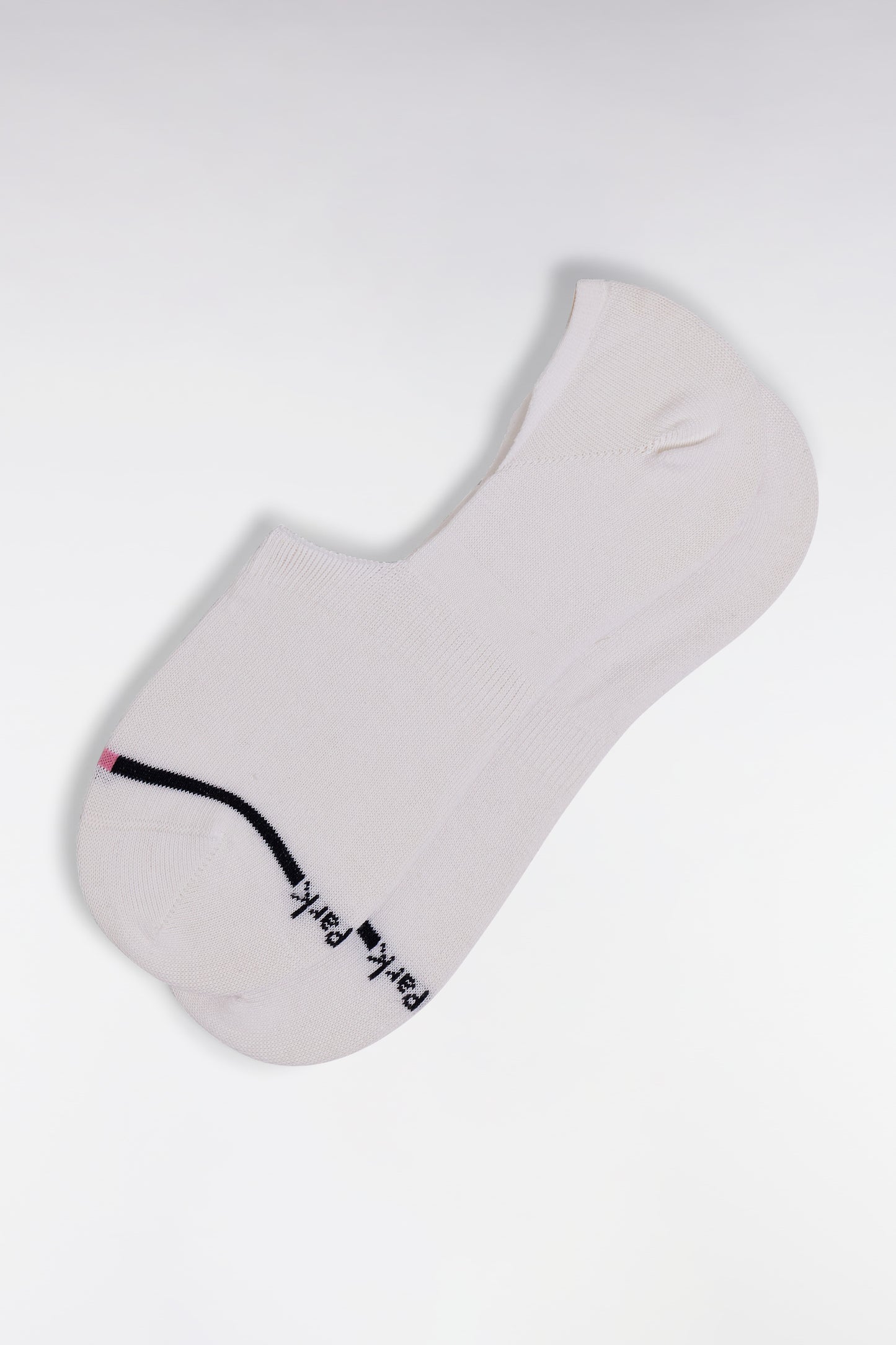 White stretch cotton-blend low socks with navy trim